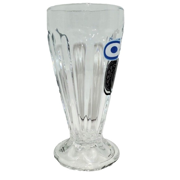 Oreo Cookie Ice Cream Milkshake Glass 7" Tall – Dessert Drinkware Retro - Picture 3 of 8